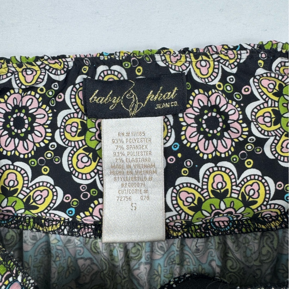 Authentic Y2K Baby Phat Bubble Hem Tube Dress McBling Paisley‎ Floral Mini Small - Picture 6 of 13